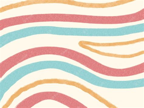 Premium Photo Colorful Wavy Abstract Line Pattern Background