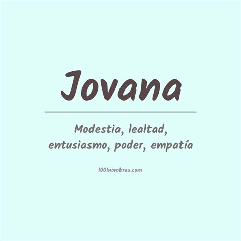 Significado Del Nombre Jovana