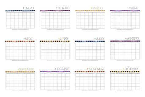 Calendarios Personalizables Para Imprimir Y Organizar Tu Mes