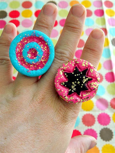 Salt Dough Jewelry Pop Art Rings From Flour Salt And Water