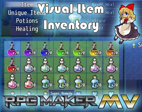 Visual Item Inventory Plugin Rpg Maker Mv By Arisu