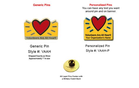 Volunteers Are All Heart Lapel Pin