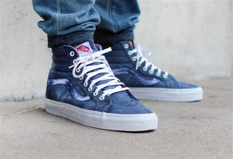 Vans old skools are a classic type of sneaker for the brand. Vans Sk8 Hi Reissue CA Bleached Tie Dye (style denim)