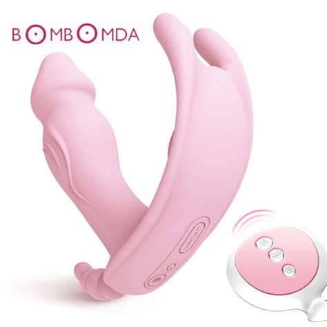 wearable butterfly dildo vibrator sex toy for women masturbator clitoris stimulator wireless