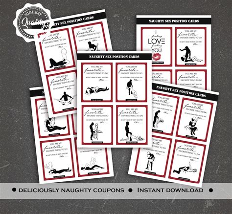 Sex Position Cards Instant Download Sex Coupons Naughty Couple Games