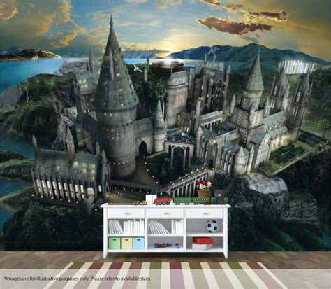 Harry Potter Hogwarts Castle Wall Mural Quality Pasteable Etsy