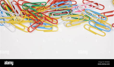 Colorful Paper Pins On White Background Stock Photo Alamy