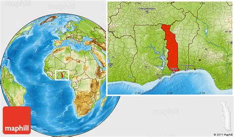 Togo Location On World Map Map
