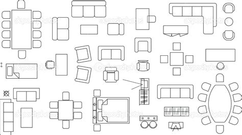 House Designs Floor Plan Furniture Vector Free Standard Cafe