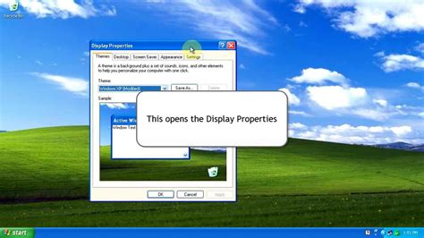Windows Xp How To Change Desktop Background Wallpaper Youtube