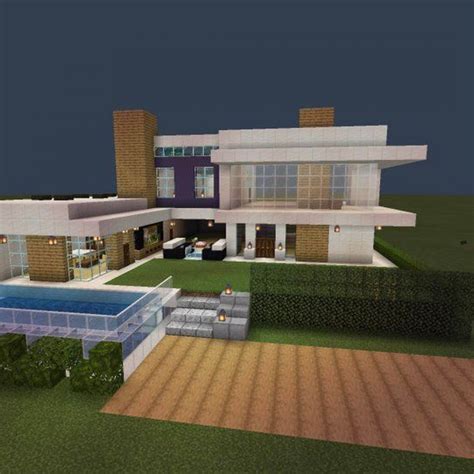 Mansion Step By Step Modern House Minecraft Easy Minecraft Large