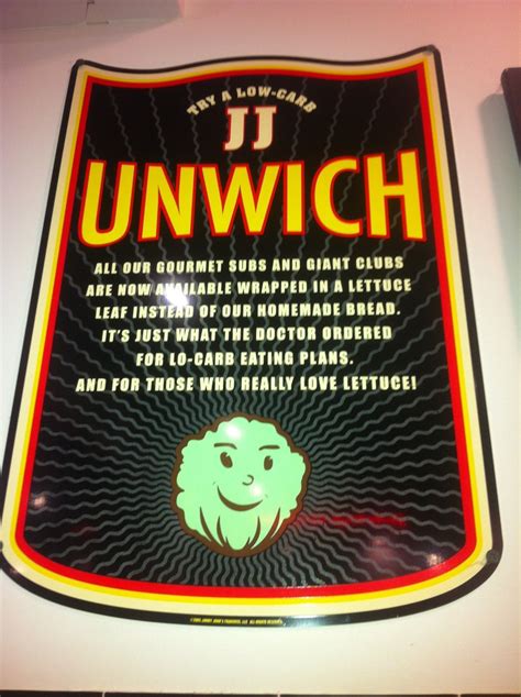 A Sign For The Jimmy Johns Unwich Jimmy Johnslove
