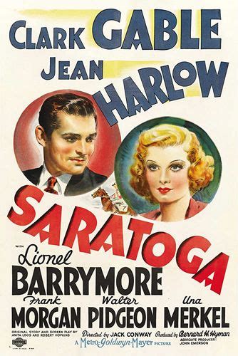 Saratoga Jack Conway Clark Gable Jean Harlow Lionel Barrymore RareFilm