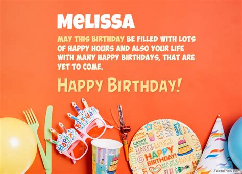 Happy Birthday Melissa Pictures Congratulations