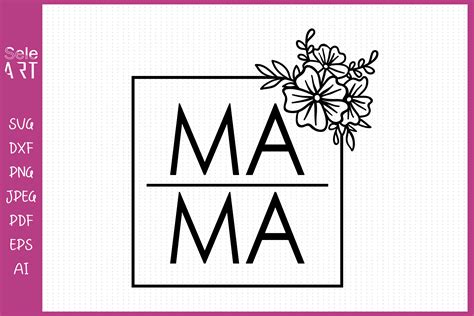 Mama Floral Svg Mama Svg Afbeelding Door Seleart · Creative Fabrica