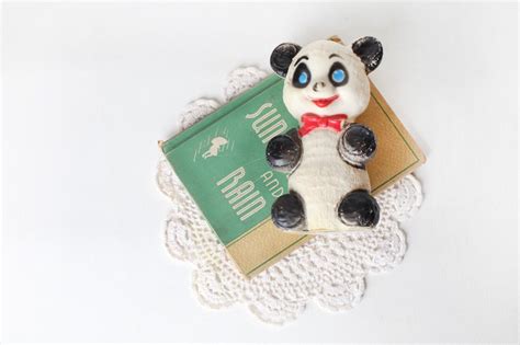 Vintage Rubber Squeak Toy Panda Bear 50s Toy Etsy