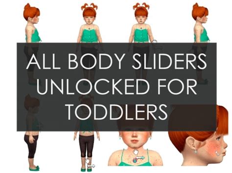 All Body Sliders Unlocked For Toddlers The Sims 4 Download