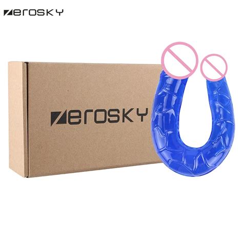 Zerosky Realistic Double Dildo Sex Toys For Woman Silicone Penis Stimulation Male Penis G Spot