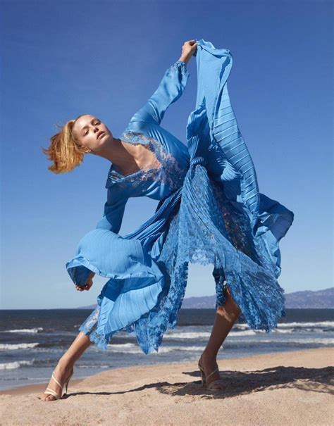 Camilla Akrans Captures Abby Champion In Pleats Please For Harpers Bazaar April 2019 — Anne