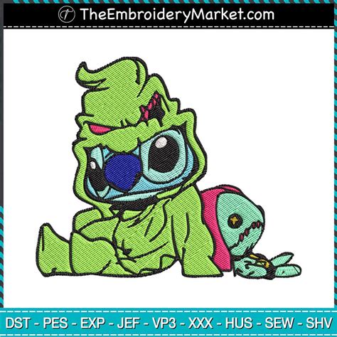 Stitch Oogie Boogie Sally Embroidery Designs File Halloween Machine