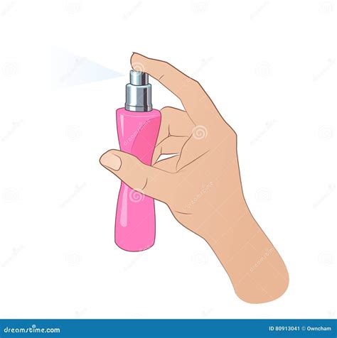 Hand Spraying Perfume Stock Vector Illustration Of Hold 80913041