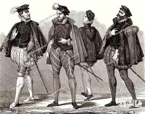 Costumes For Men In The 16th Century Stock Photo Picture And Rights