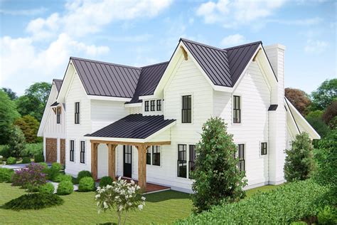 Two Story Modern Farmhouse With Open Floor Plan Tf