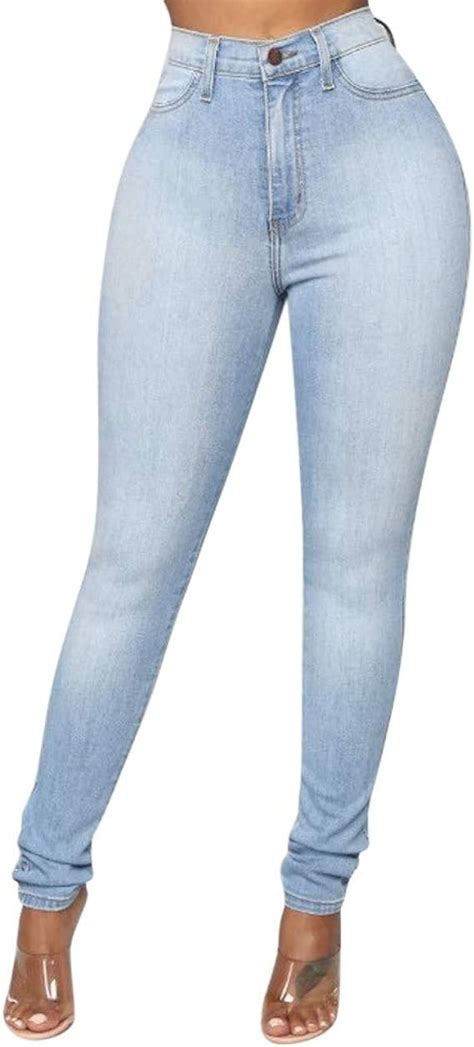 Womens High Waisted Jeans Stretch Skinny Butt Lifting Denim Pants Trousers Casual Slim Fit