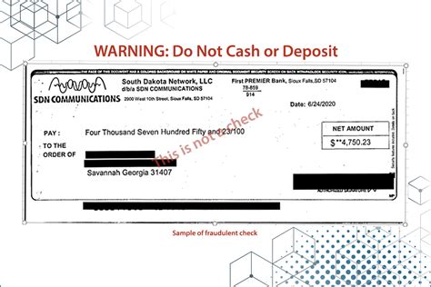 Warning Fake Check Scam Sdn Communications