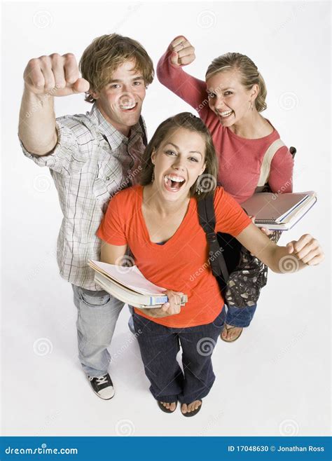 Student Friends Cheering Stock Photo Image Of Holding 17048630