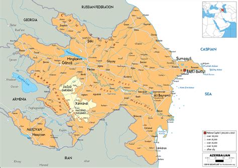 Azerbaijan Map Political Worldometer