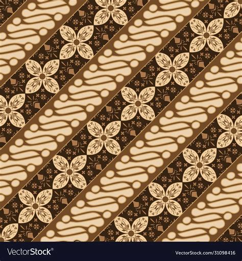 Beauty Flower Pattern On Indonesian Batik Vector Image On VectorStock