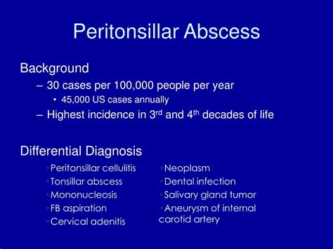 Peritonsillar Abscess Burst On Its Own Peritonsillar Abscess