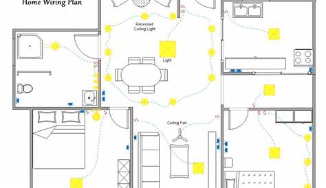 detailed house plan with electrical wiring