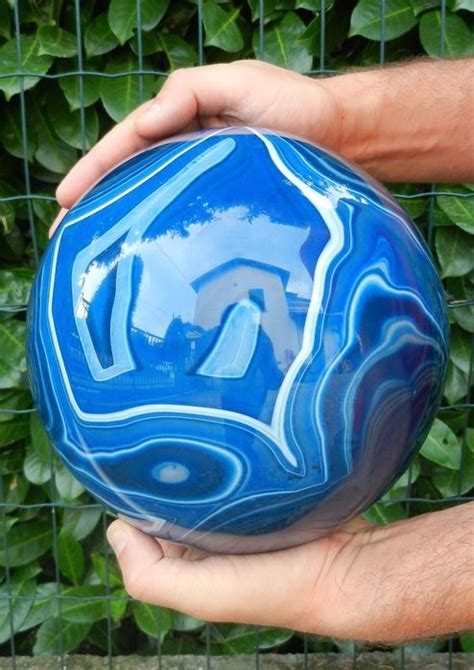 Huge Blue Agate Sphere Top Quality 201 Mm 13000 G Catawiki