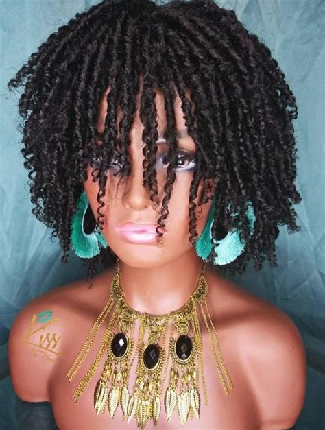 Looking for a protective faux locs hairstyle? Soft Curly Dread Lock Wig Natural Black High Heat ...
