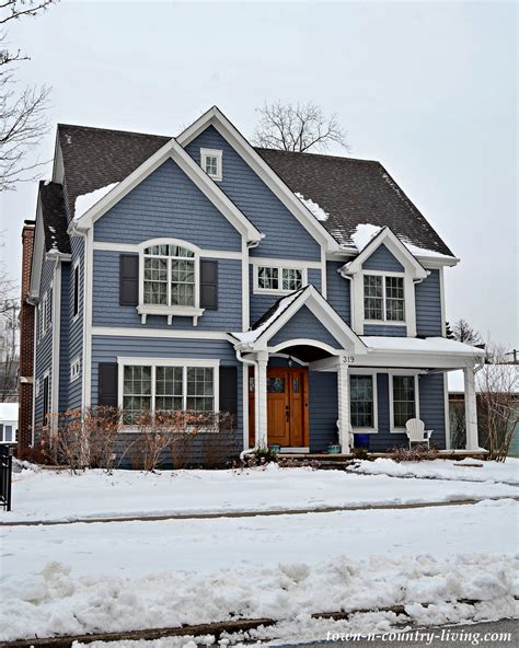 Beautiful Blue And Gray Custom Homes In The Snow Town And Country Living