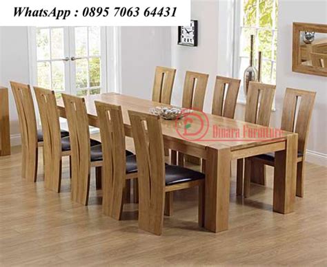set meja makan panjang minimalis jok dinara furniture jepara mebel