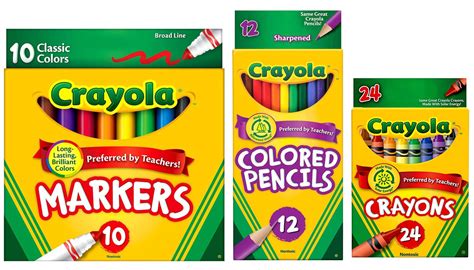 Buy Crayola Classic Bundle 3 Items Crayons 24 Count Broad Line