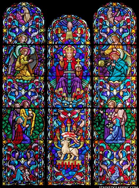 Jesus Triumphant Religious Stained Glass Window