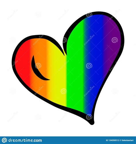 heart with lgbt symbols on stock vector illustration of lgbt 134550512