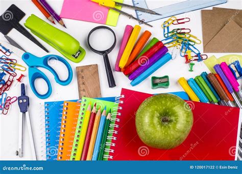 The School Stationery Stock Photo Image Of Colorful 120017122