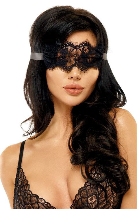 Sensual Eye Mask Made Of Delicate Lace And Satin Straps