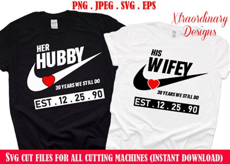 hubby and wifey couple svg anniversary svg couple svg for etsy in 2021 couple shirts couple