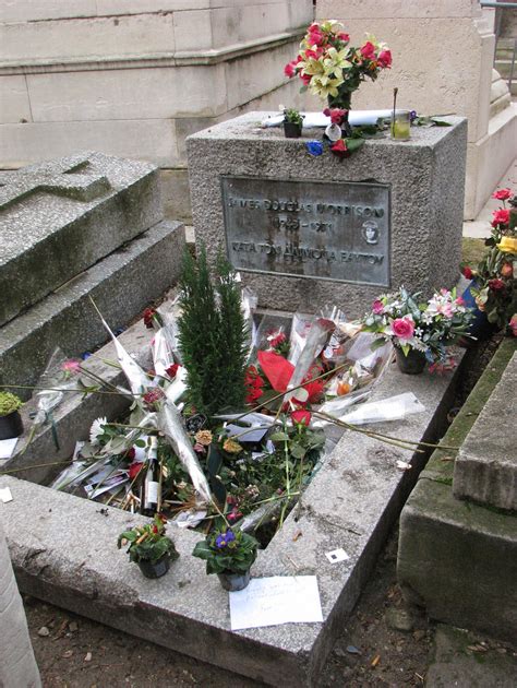 Jim Morrison Grave Jim Morrison Grave In Perelachaise Cemetery Paris