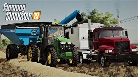 Harvesting Squad Farms Field With The Crew County Line Seasons Fs19