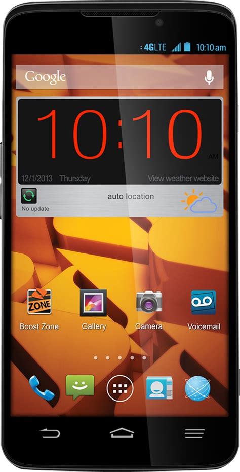 Boost Mobile Zte Max 4g No Contract Cell Phone Blackgray