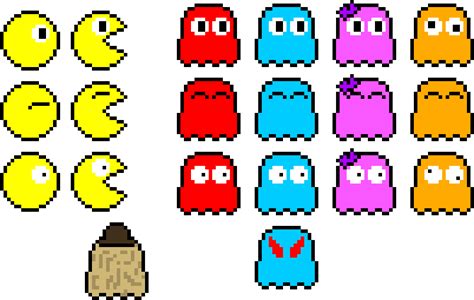 Pac Man And Ghosts Pac Apella Pixel Art Maker