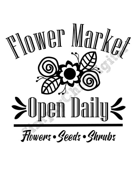 Flower Market Svg Fresh Flowers Market Farmhouse Sign Etsy
