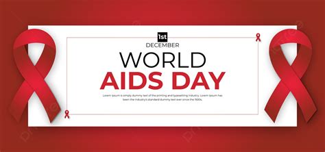 World Aids Day Background Design Template Background Ribbon Red Background Image And